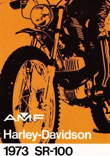 1973 harley-davidson sr-100 brochure -sr100 motorcycle-harley