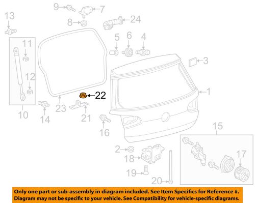 Vw volkswagen oem 15-16 gti hardware-lift gate-striker lock nut n90511505