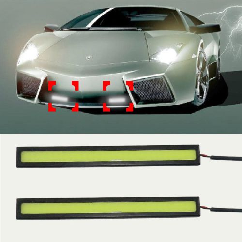 2pcs 12v 14cm led cob car driving daytime running lamp fog light bright white us