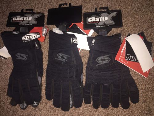 New castle x snowmobile launch gloves black mens medium free shipping!