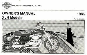 *new* harley davidson 99466-86 1986 xlh sportster models nos owners manual book