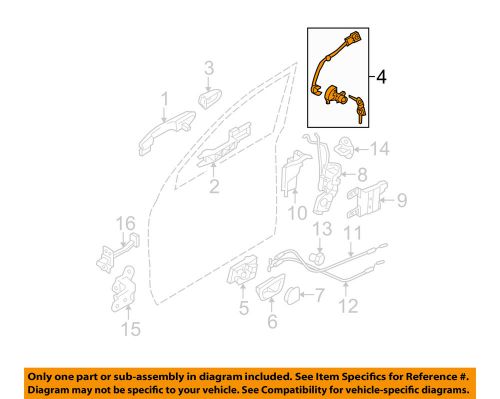 Kia oem 05-09 sportage front door-lock cylinder 819801fc00