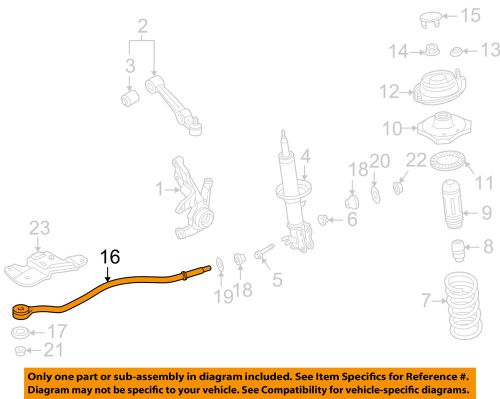 Kia oem 01-02 rio front suspension-tension rod left 0k30a3431yh