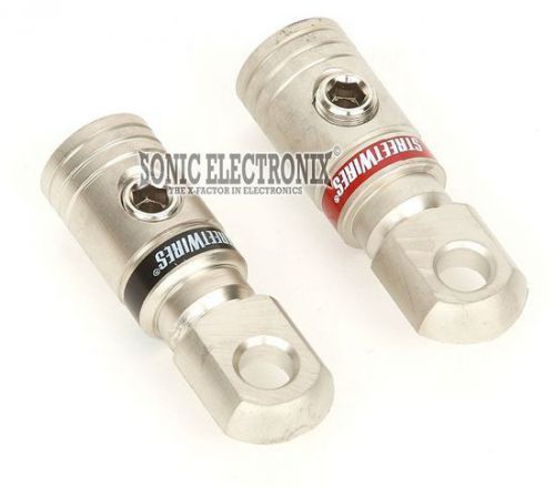 New! streetwires prs0 pair of 1/0 awg gauge set screw power ring terminals