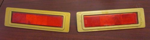 1968 mustang/shelby original/used early quarter marker light reflectors &amp; bezels