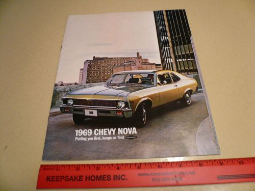 1969 chevrolet nova ss  coupe sedan sales brochure vintage