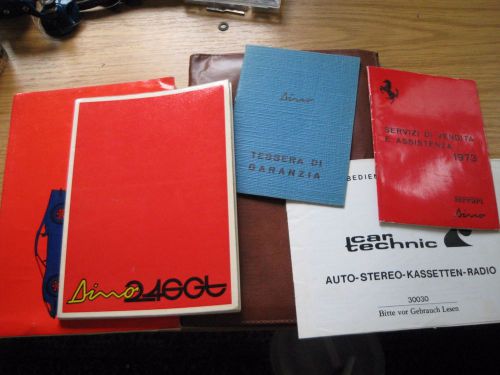 Ferrari 246 dino pouch &amp; books 1974 italian car