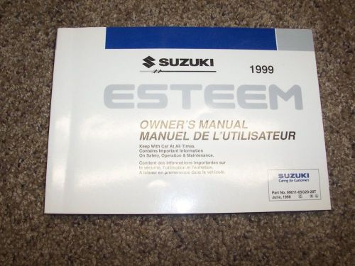 1999 suzuki esteem operator user guide owner manual gl glx glx+ 1.6l 1.8l