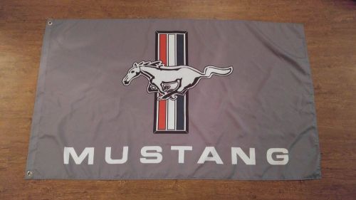 Ford mustang racing flag banner 3x5 tribar mustang garage mancave car enthusiast