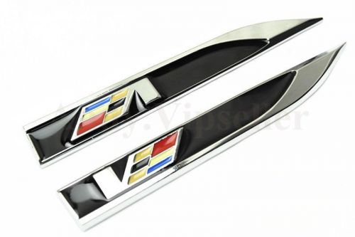 2pcs v speed car front side right &amp; left fender sticker decoration badge emblems