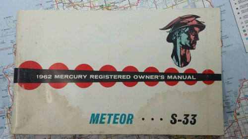 1962 mercury meteor s-33 original registered owner&#039;s manual service guide book