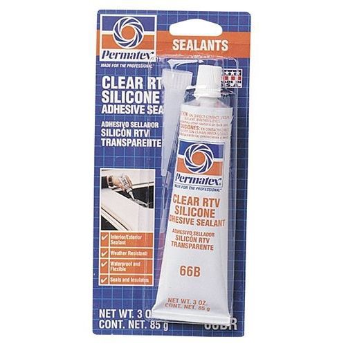 Permatex 80050 clear rtv silicone adhesive sealant, 3 oz.