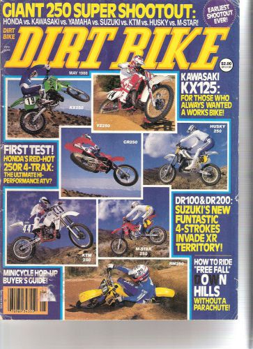 Dirt bike 5/86 250 shootout, kx125, honda 250r 4 trax, dr100 and dr200