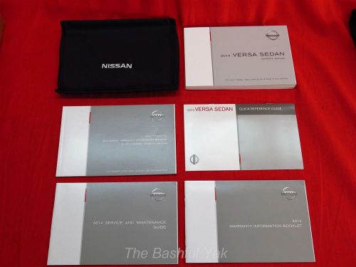 2014 nissan versa sedan owners manual with case book set