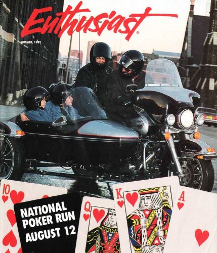 Summer 1989 harley-davidson enthusiast magazine -mda poker run-harley history