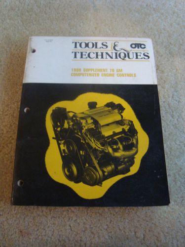 Otc 1988 supplement gm computerized engine controls service shop manual oem