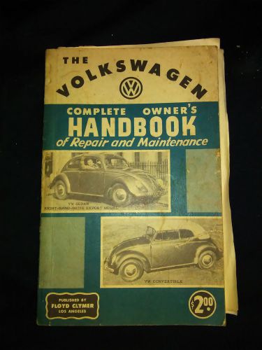 Volkswagen owner&#039;s handbook 1957