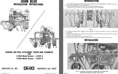 John blue banding and drill attachment (oiling bar) assemblies installation inst