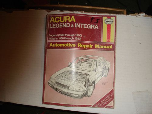 Acura legend &amp; integra shop manual 1986-1990