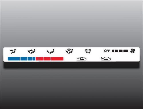 1992-2001 geo metro white heater control switch overlay hvac