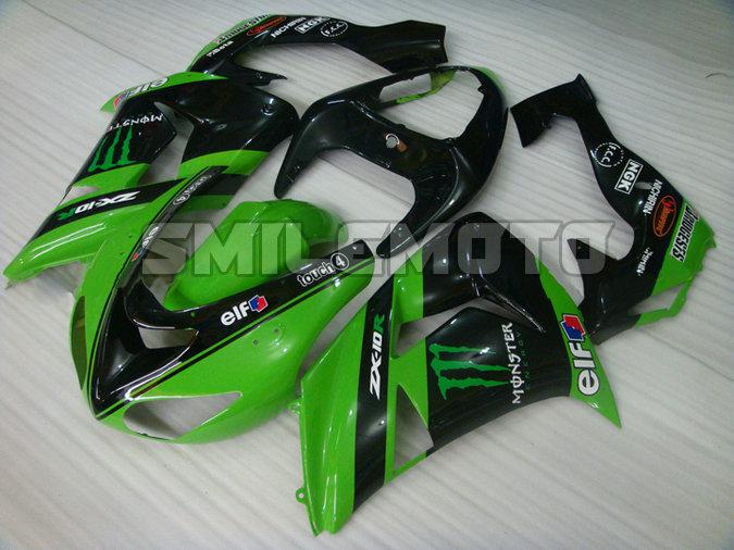 Fairing for kawasaki 2004 2005 04 05 zx-10r zx10r injection plastic kit aag