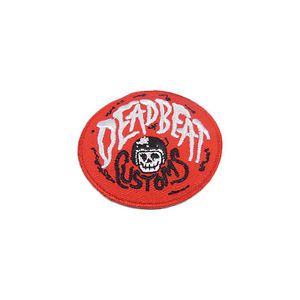 Deadbeat customs - red patch 2&#034; diameter