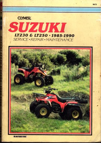 1985-1990 clymer suzuki atv lt230 &amp; lt250 service manual used m475  (751)