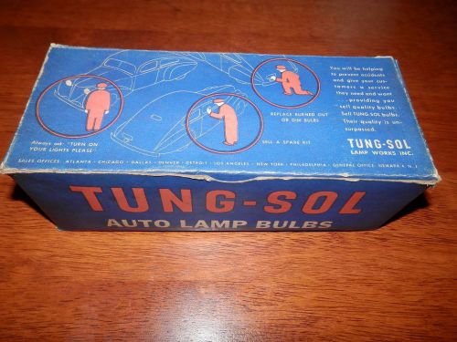 Vtg tung sol box 10 auto light bulbs lamps #2331, 32 cp, 6-8 volt new nos