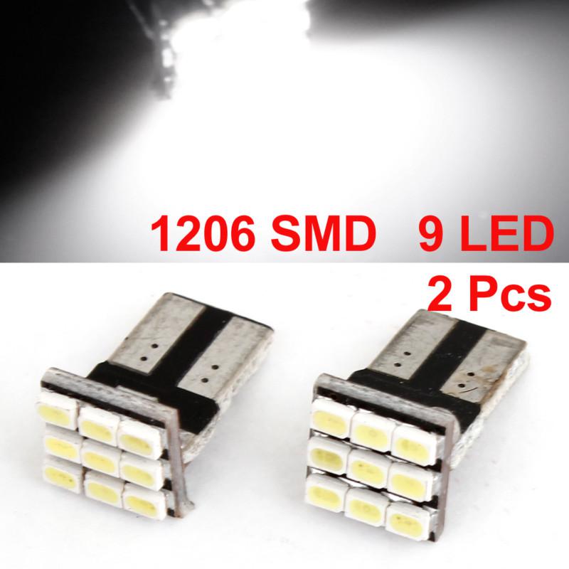 2 pcs car t10 white 1206 9 smd led bulb light turning lamp