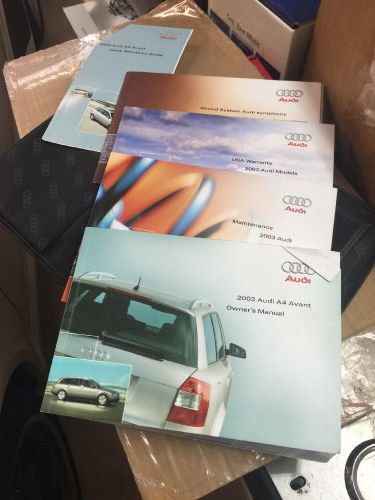 Audi a4 avant 2003 complete owners manual set