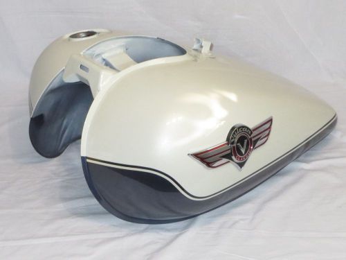 Kawasaki vulcan vn1500 gas fuel tank 51080-5297-96 new oem white blue 96-97