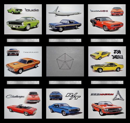 Cuda barracuda plymouth - 1972 1973 1974 225 318 340 360 - dealer posters prints