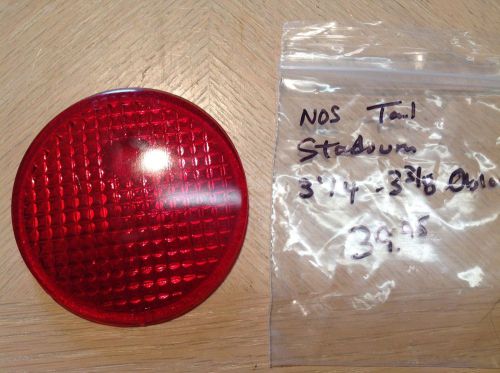 Lqqk!  rare! vintage red glass tail lamp light lens stadium 917 early oblong nos