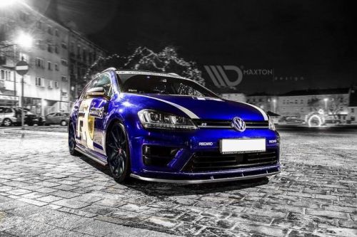 Md - vw golf mk7 r 12- abs plastic glossy front bumper lip splitter