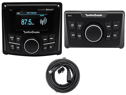 Rockford fosgate pmx-2 2.7&#034; marine digital media receiver w/bluetooth+remote