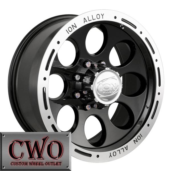 15 black ion style 174 rims 5x135 5 lug ford f-150 expedition navigator cwo