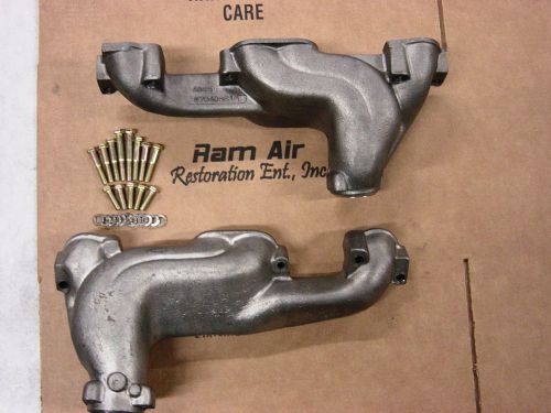 68-74 pontiac gto trans am 2.5&#034; round port exhaust manifolds 455ho 455sd ramair