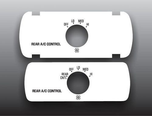 1999-2000 cadillac escalade rear white heater control switch overlay hvac