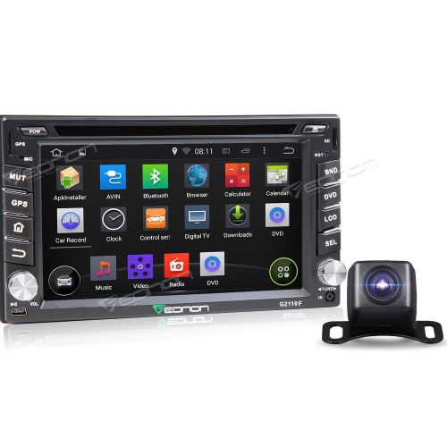 Pure android double din car dvd player stereo gps wifi obd2 ipod sd dvr+camera l
