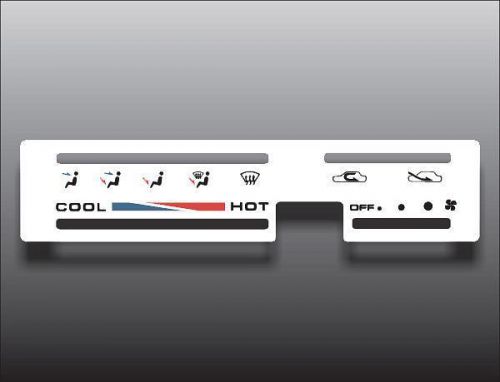 1986-1995 suzuki samurai square vent white heater control switch overlay hvac