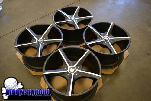 20&#034; forgiato reventon armageddon 246 wheels rims 20x10 5x112 black machined