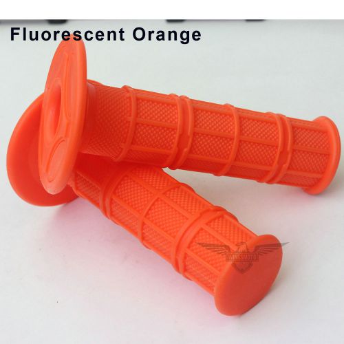 Fluorescent orange universal soft rubber motorcycle hand grips dirtbike 22mm