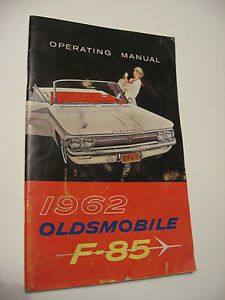 1962 oldsmobile f-85 original operating manual