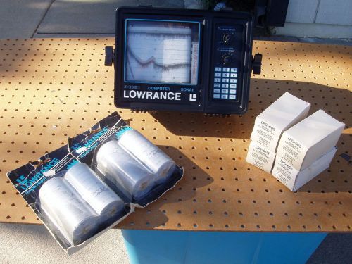 Lowrance x-15b sonar fish depth finder + graph paper decent + issues