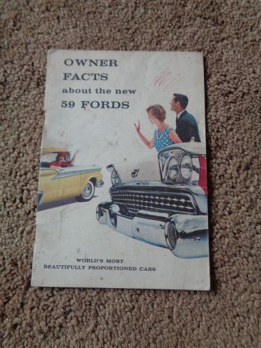 Vintage ford 1959 owner facts booklet