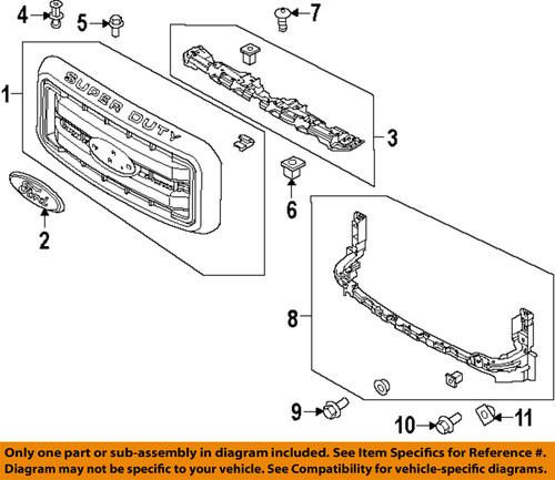 Ford oem bc3z8200g grille