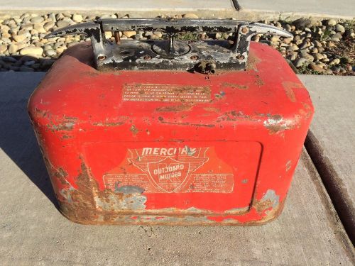 Vintage mercury kiekhaefer 6 gal fuel pressure gas tank outboard mark 15 20 dual