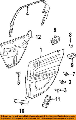 Mopar oem wx68xdvaa interior-rear door-window molding rivet