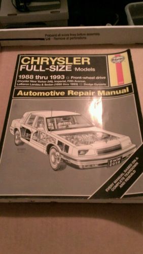 Chrysler full models 1988 1993