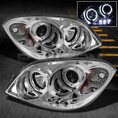 05-10 cobalt/g5/pursuit dual halo projector led headlights lights left+right